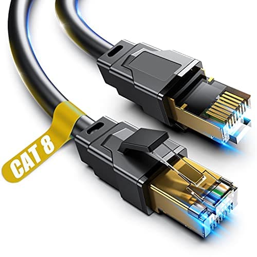 Vabogu Cat 8 Ethernet Cable 5FT, 40Gbps 2000MHz High Speed Network Cable