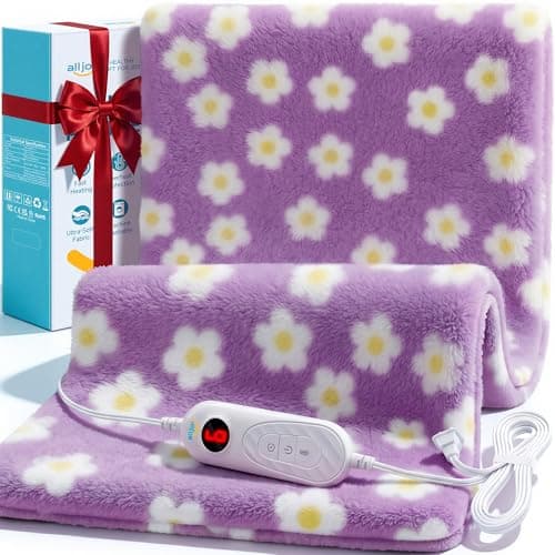 ALLJOY Heating Pad for Back Pain Relief, Super Soft Heating Pad for Period Cramps, FSA Eligible HSA, Birthday Gifts for Women Mom Wife Her, Heating Pad for Back Shoulder Neck Knee, 24" x 12"