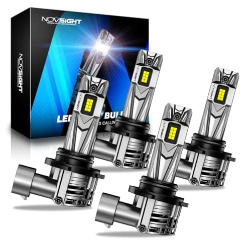 NOVSIGHT 9005 9006 Fog Light Bulbs - 80000LM 6500K Cool White, 1:1 Design Easy Installation, Non-Polarity Plug-and-Play, Pack of 4 - Image 1