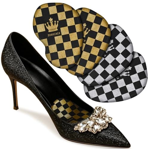 ZORICACA Ball of Foot Cushions: Metatarsal Pads Women for Pumps, Office Heels & Dress Shoes - All Day Comfort Relief (Black,2 Pairs) - Image 1