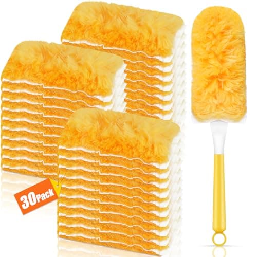 30 Count Duster Refills for Swiffer Dusters, 360 Heavy Duty Duster Kit with 1 Handle, for Swiffer Duster Refill, Unscented Disposable Duster Refills for Cleaning Home, Office, Corners, Blinds, Car - Image 1
