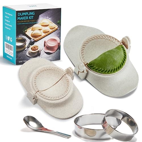 MUMSUNG 6 Inch Empanada Maker Press, Extra Large Dumpling Maker Set with Dough Cutter, Dumpling Mold Set for Pierogi, Pastelitos, Calzone, Turnovers, Chinese Dumpling-2Sizes 6"+4" - Image 1