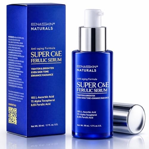 Vitamin C Face Serum for Anti Aging: Enaskin Naturals Super C Serum with Ferulic Acid for Women Mature Skin, Premium Formula Vit C Facial Serum for Brightening Dark Spots and Glowing up Skin - 1.7 Oz - Image 1