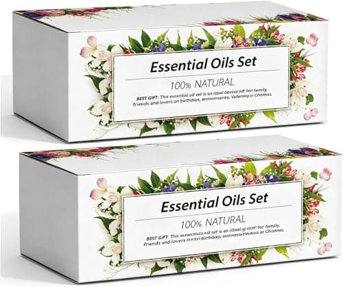 Aromatherapy Essential Oils Kit, 6pcs Pure Scented Oils for Diffuser, Soap, Massage & Home Use - Lavender, Mint, Lemon, Orange, Sandalwood, White Tea