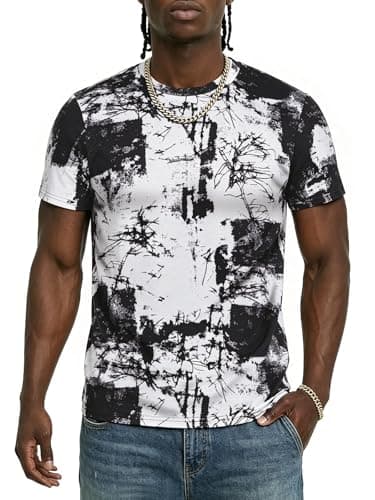 rosemia T Shirts for Men Graphic Tees Hipster Hip Hop Crewneck Short Sleeve Print Tops 2026, Ink Chaos, 3XL - Image 1