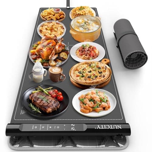NUTCITY Warming Mat for Food Extra large 40" x 16", Portable Food Warming Mat with 7 Temperature Settings & 8Hour Timer, Tortilla Warmer for Gatherings, Parties (Extra Large Size: 40" x 16") - Image 1