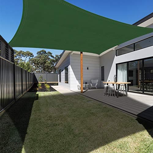 Ankuka Waterproof Sun Shade Sails Canopy Awning Shelter, UV Blockage Backyard Patio Garden Carport(10'x13', Green) - Image 1