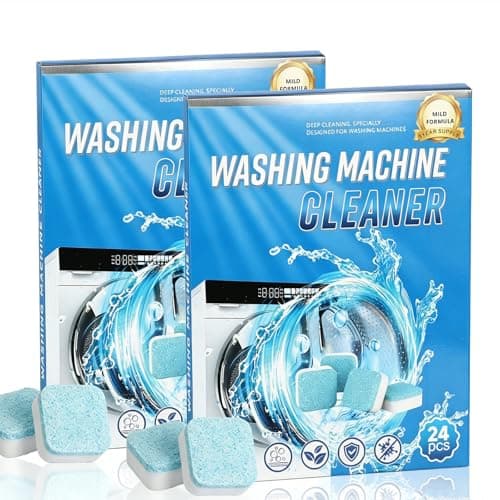 Gihen Washing Machine Cleaning Tablets 24 Count, Powerful Clean Descaler & Odor Remover for All Front & Top Load HE Washers, Septic Safe, 12 Month Supply - Image 1