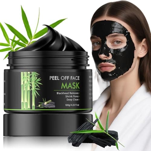 AOPEIBOTO Charcoal Peel Off Face Mask, Blackhead Remover Mask, Black Mask Peel Off for Nose, Deep Cleansing Face Proes, Dirts and Oil for Women & Men, 120g/4.23fl.oz - Image 1