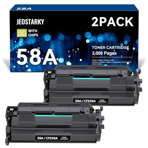 Jeostarky Compatible 58a hp Toner Cartridge Replacement for HP 58A CF258A 58X CF258X (with chip) Toner Cartridge for LaserJet Pro MFP M428fdw M404n M428fdn M404dn M430 Printer(2 Black) - Image 1