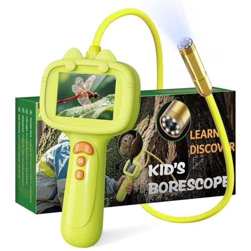 Kids Borescope Camera with Light-STEM Science Educational Toy for 3 4 5 6 7 8 Years Old Boys & Girls Birthday Gift-Discovery & Exploration Flexible Snake Scope Battery Toddler Young Child - Image 1