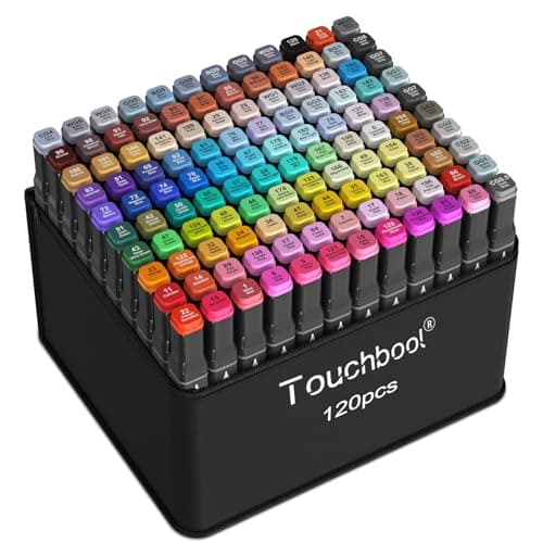 Touchbool 120 Color Alcohol Markers,Dual Tip Art Marker Pen, Classic Series Alcohol Felt Permanent Markers, Animation Art Sketch Sketching, Alcohol-based Markers - Image 1