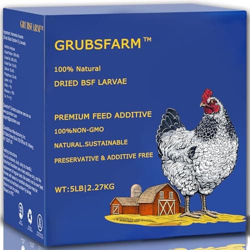 GRUBSFARM Premium Chicken Treats 5LB - Non-GMO & 85X More Calcium Than Mealworms - Molting & Laying Supplement - Black Soldier Fly Larvae Treats for Layer Hens, Ducks & Wild Birds - Image 1