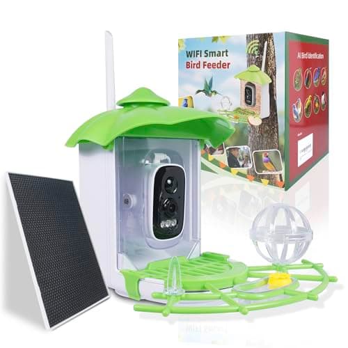 Bird Feeder with Camera,AI Identify Birds Species,2K HD Day/Night Live Stream,Solar Powered 5200mAh Battery,1.8L Hopper, Auto Record Videos, Instant Notifications,Ideal Gift for Family and Bird Lovers - Image 1