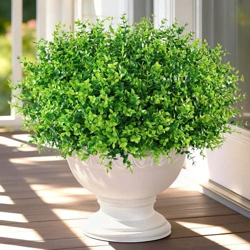 Yastouay Artificial Flowers for Outdoors UV Resistant, 22 Bundles Green Realistic Fake Outdoor Flowers Fake Plants, Faux Flowers for Outdoor Planters Front Porch Garden Window Box Farmhouse Decor - Image 1