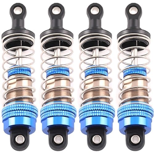 Oil-Fill Shock Absorbers for 1/14 1/16 1/12 RC Cars, 75mm Hydraulic Suspension Kit, DIY Refillable Dampers with Alloy Body, Compatible for MJX, HSP, WLtoys, SCY, FMS, Traxxas (Oil Not Included) - Image 1