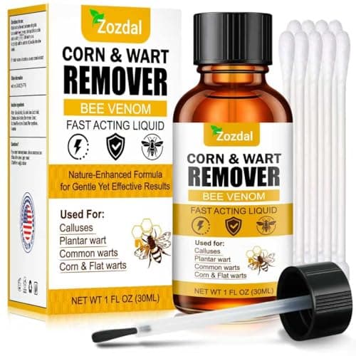 Zozdal Bee Venom Wart Remover, Fast Acting Wart Remover Freeze Off with Salicylic Acid, Wart Removal for Women Men, Plantar Wart, Flat Wart, Common Wart, Corn,H Warts, Callus 30ML - Image 1
