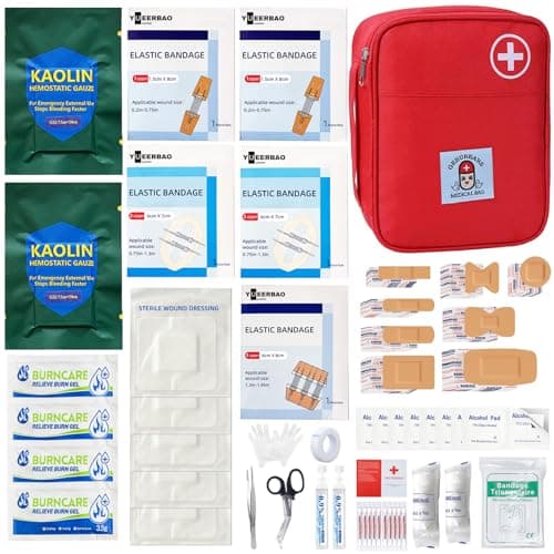 125 Pcs Wound Closure Strips Kit - Professional Zip Stitch Laceration Repair, Quick Blood Clotting Hemostatic Gauze, First Aid Kit with Suture-Free Butterfly Bandages&Devices for Cut &Trauma kit - Image 1