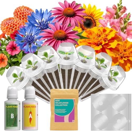 Flower Seed Pods for Aerogarden, iDOO, MUFGA Hydroponics Growing System Indoor Gardening, 400+ Seeds, Include Snapdragon, French Marigold, Dahlia, Dwarf Petunia(7-Pods) - Image 1