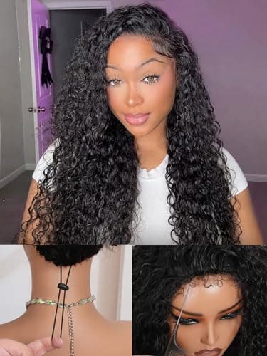 shangyinfa 28 Inch Water Wave Half Wig Human Hair | Glueless 3-In-1 Flip Over | 4C Edges Invisi Drawstring | 180 Density Tiny Leave-Out for 3B/3C | Pool-Ready | All-Day Protective Style