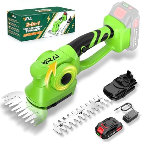 Cordless Hedge Trimmer, Professional Bush Trimmer with Sharp Dual Blades, Lightweight Battery Powered Garden Tool for Hedges, Shrubs and Bushes Trimming - Image 1