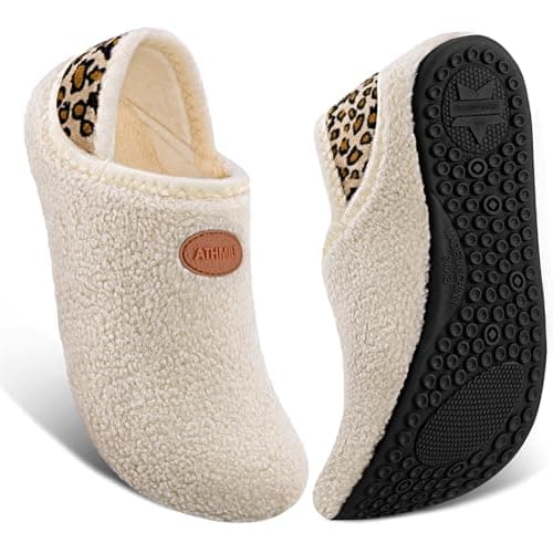 ATHMILE Slippers for Men Women Soft-Lightweight Slipper Socks Cozy Fuzzy House Shoes Slip-on Indoor Outdoor for Home Travel Gifts for Women Men - Image 1
