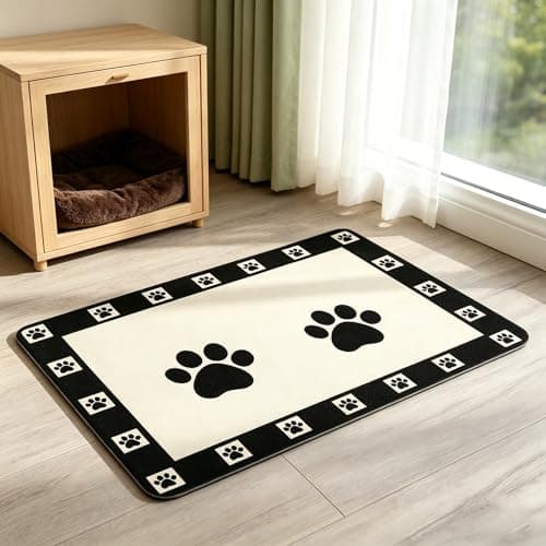 Dog Food Mats for Floors, Absorbent and Quick-Drying Cat Food Mat 24"x16" Easy Clean Pet Feeding Mat, Eating Mat for Messy Drinking Water - Image 1