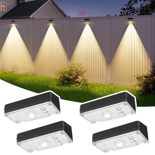 ZCXLIGHT Solar Fence Lights,Fence Lights Solar Powered Waterproof IP65 Multicolor Led 12 Fixed Colors &RGB Color Changing for Pool, Deck, Patio, Porch, Stairs, Holiday-4pack - Image 1