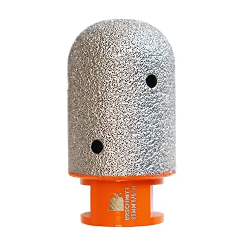 Diamond Finger Milling Bits,BRSCHNITT 1-3/8 Inch 35mm Dry Core Drill Bit with 5/8-11 Thread for Enlarging Shaping Existing Holes of Porcelain Tile Ceramic Marble Granite Countertop - Image 1
