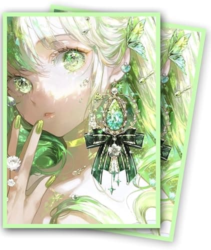 MTG Card Sleeves, Ultra Clear Front & Matte Finish Back, 100 Count Standard Size Matte Art Sleeve for Magic The Gathering (Forest) - Image 1