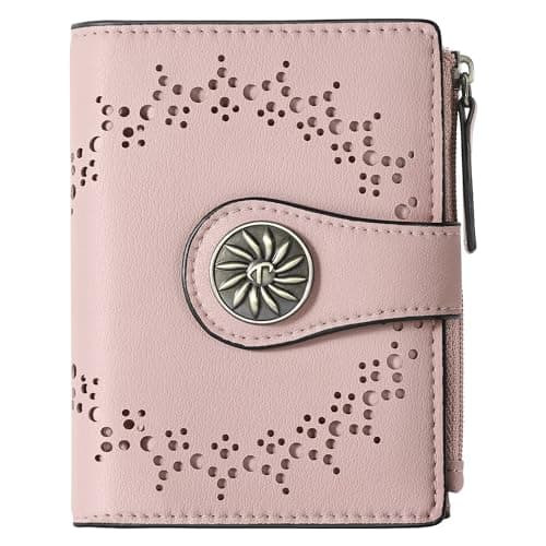 Tipmile Small Wallet for Women Bifold RFID Blocking Card Holder Leather Wallets with Zipper Coin Pocket - Image 1