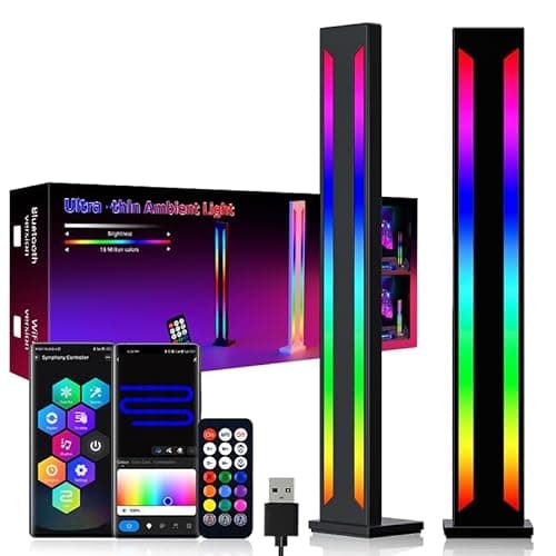 MIHEAL Smart LED Light Bars, Metal Aluminium Housing with App Control and Music Sync Rhythm Mode, Mood Lighting for Desktop Gaming, PC, TV, Room Decoration - Image 1