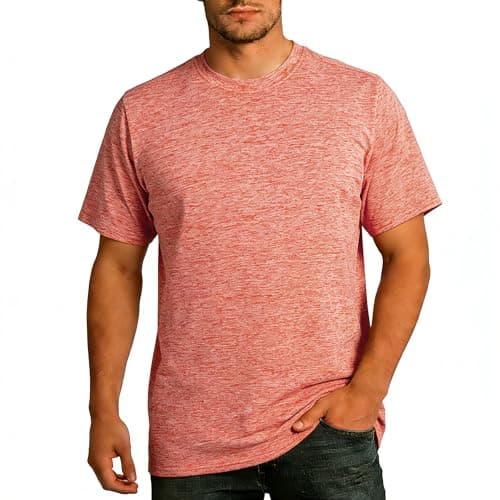 AJGAI Men's Athletic T Shirts Crew Neck Breathable Quick-Dry Short Sleeve Workout T Shirt for Gym Running Fitness 2&5 Pack - Image 1