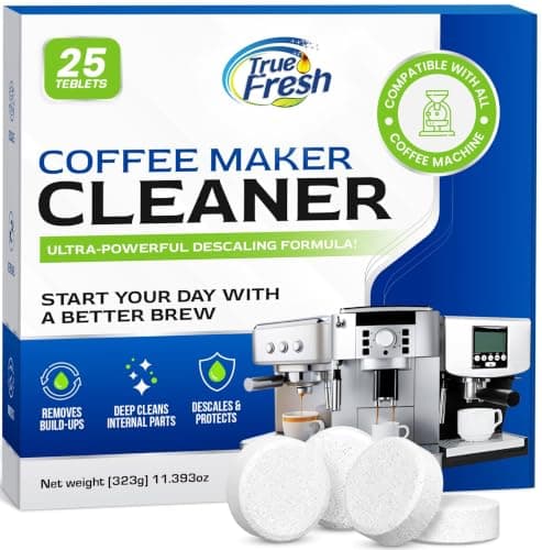 Coffee Machine Cleaner Descaler Tablets 25 Pack - Compatible With Keurig, Nespresso, Philips, Ninja, Delonghi, Miele, Breville & More - Coffee Maker Cleaner Tablets with 1 Year Supply - Image 1