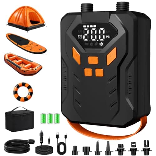 JivDaw Electric Paddle Board Pump, High Pressure 20 PSI Rechargeable SUP Pump with Intelligent Dual-Stage Inflation & Deflation, Auto-Off for Surfing Kites, Tents, Boats and Stand Up Paddle Boards - Image 1