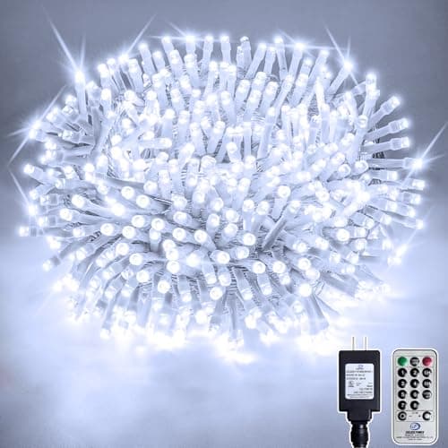Soagrc 132FT 400 LED Christmas Tree Lights, Bright Cool White Outdoor Christmas String Lights for House, Fairy Lights with 8 Modes, Waterproof & Durable Indoor Outdoor Decor, Timer Included - Image 1