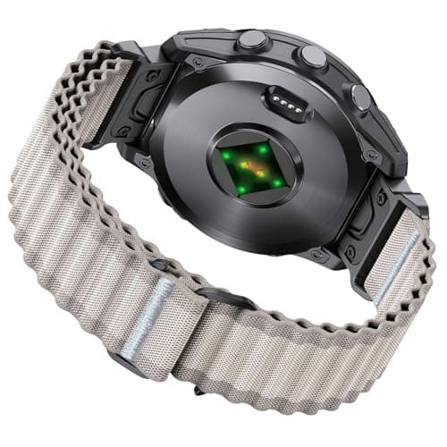 BANSO 22mm Quick Fit Nylon Watch Band for Garmin Fenix 6/7/8 47, Sport Strap for Fenix Pro/5/5 Plus, Soft Band for Forerunner 945/935/955/965 Approach S60/S62