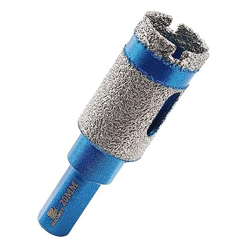 Dry Diamond Core Drill Bit,BRSCHNITT 4/5inch Diamond Finger milling bit Triangle Shank for Porcelain Tile Ceramic Stone Granite Marble - Image 1