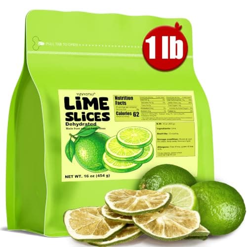 16 oz Dehydrated Lime Slices – All Natural, No Additives No Sugar | Dried Fruit for Cocktail Garnish, Drinks, Tea, Baking & Cooking | Dry Limes for Potpourri, Simmer Pot, Candle & Craft Decor - Image 1