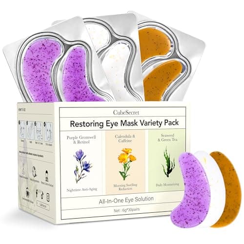 Under Eye Patches For Puffy Eyes and Dark Circles, Soothing Hydrating Eye Mask with Calendula, Green Tea, Retinol - Eye Treatment Skincare Gift for Men & Women (30 Pairs) - Image 1