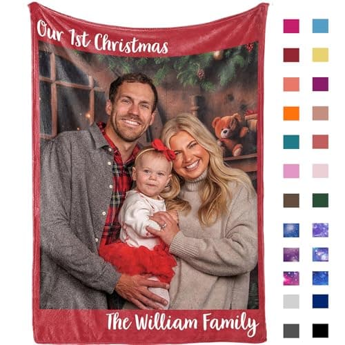 Yofair Mothers Day Blanket Gifts for Mom Custom Blanket with Picture Personalized Mother's Day Blankets Gifts Customized Photo Blanket Mom Birthday Gifts for Women 50" W x 60" L - Image 1