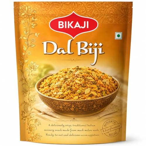 BIKAJI Dal Biji Namkeen 200g Pouch | Traditional Indian Crunchy Snack Mix Made with Lentils & Gram Flour | Mildly Spiced Savory Namkeen | Ready-to-Eat Tea Time Snack | Authentic Bikaneri Style Snack – 7.05 oz - Image 1