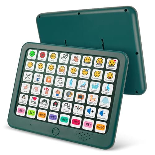 SKDTAZRZ AAC Device for Autism & Nonverbal Kids and Adults, 37 Preloaded Buttons + 8 Recordable Keys, Communication Board for Speech Therapy & Special Education, Home & School Use, Male/Female Voice - Image 1