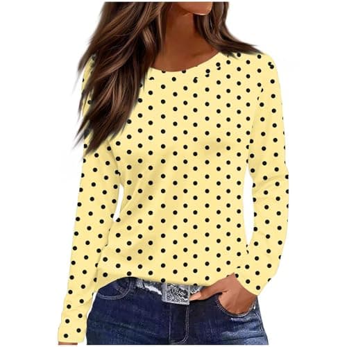 Under Scrubs for Women Long Sleeve Slim Fit Yellow Small - Image 1