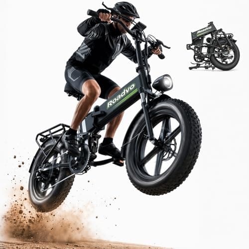 Roadvo Foldable Electric Bike for Adults, 48V 13Ah Removable Battery,UL2849 Certified,50 Miles Range Up to 20MPH 1500W Peak Motor, 20x4.0 Fat Tire E-Bike with Dual Disc Brakes, LCD Display Commute - Image 1