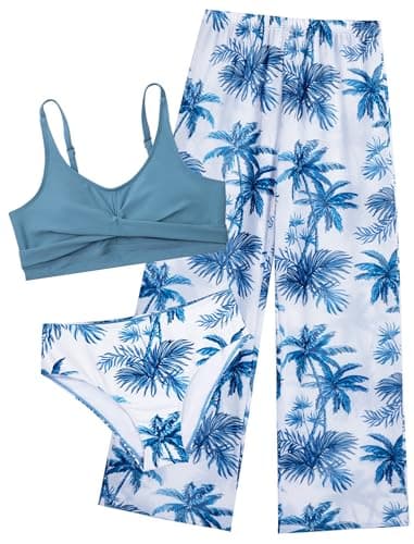 Seanrui Girls Swimsuits Size 14-16 Bikinis for Teens Girls 3 Piece Bathing Suit Swimwear with Swim Short - Image 1