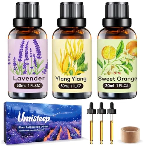 Umisleep Essential Oils Set, Lavender Sleep Aromatherapy Oils for Diffuser - Image 1