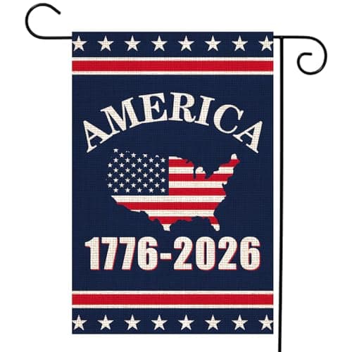 USA 250th Anniversary Garden Flag | 12 x 18 Inch Double-Sided Outdoor American Flag | 1776-2026 Commemorative 250 Year Banner Patriotic Yard Sign for 4th of July Decorations (I) - Image 1