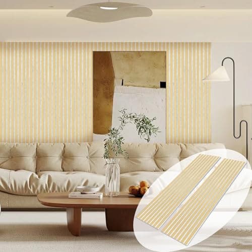 ARMURO Wall Panels for Interior Wall Decor, 2-Pack Slat Wall Paneling, Oak Wood Veneer Acoustic Wall Panels - Wall Slats 12.6" W x 94.5 - Image 1