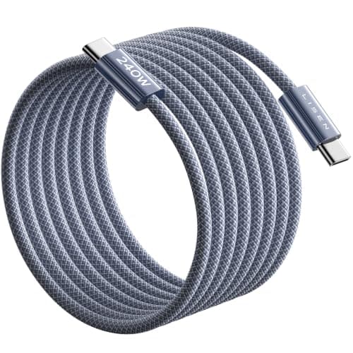LISEN for MacBook Pro Charger Cord 10FT 240W USB C Charger Fast Charging Cable【Safety Max Power Charging】 Compatible with MacBook Pro/Air M5 M4 M3 M2 M1, iPad Air Pro M5 M4,10ft/1 Pack/Midnight - Image 1